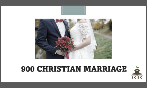 Course 9: Christian Marriage