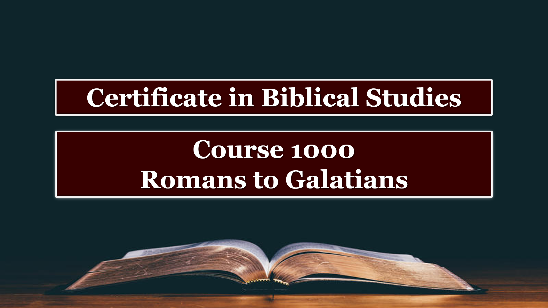 CBS1000: Romans to Galatians